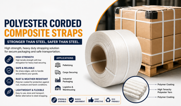 Here’s a refined and professional version of your content specifically branded for your business:---📦 Polyester Corded Composite Straps – Shree Sai Enterprises, NagpurAt Shree Sai Enterprises, we supply premium-quality Polyester Corded Composite Straps that deliver superior strength and safety for all your packaging needs.🔹 Product OverviewOur composite straps are manufactured using high-tenacity polyester fibers with a strong polymer coating, making them a reliable and safer alternative to traditional steel strapping.🔹 Key Benefits✔ High Tensile Strength – Perfect for securing heavy loads✔ Shock Absorption – Maintains tension during transit✔ Weather & Rust Resistant – Ideal for all environments✔ Safe & Easy Handling – No risk of injury like steel straps✔ Lightweight & Flexible🔹 ApplicationsIndustrial packagingPallet strappingCargo securingLogistics & transportationWarehousing operations🔹 Why Choose Us?Trusted supplier in NagpurQuality-tested materialsCompetitive pricingBulk supply availableCustomer-focused service