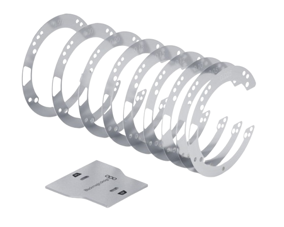 This URSA Mini Pro Shim Kit from Blackmagic Design includes nine shims and a baffle tool. The kit permits you to adjust the flange focal distance of your mount to meet the tolerances required for maximum lens performance. This kit is useful with the URSA Mini Pro and URSA Mini PL.

These precision-cut shims allow the mount to pass electronic information from the camera to the lens mount, and it can be used with any of the replaceable lens mounts for the URSA Mini Pro.