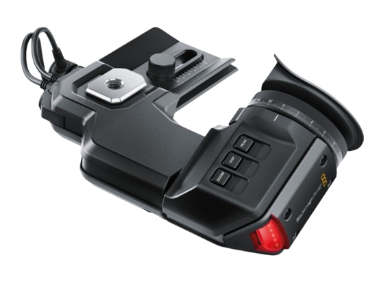 The Blackmagic URSA Viewfinder is designed specifically for use with the URSA and URSA mini digital film cameras. It features a high-resolution 1920 x 1080 color OLED display, precision glass optics, and an adjustable diopter to fine tune to your vision. It also has a built-in digital focus chart to help when focusing on your subjects. To boost the longevity of the OLED screen, the viewfinder uses a built-in sensor that only turns the screen on when you're looking through it. It screws directly onto the top of your URSA camera and is adjustable, so it can be used with the left or right eye.Note: Blackmagic URSA Mini Shoulder kit is required for mounting the URSA Viewfinder on URSA Mini, URSA Mini Pro, or URSA Broadcast.