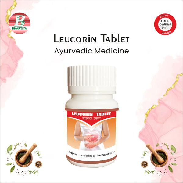                                   LEUCORIN TABLET Product Identification•	Generic Name: Leucorin Tablet•	Type: Ayurvedic Patent Medicine•	Primary Indication Area: managing leucorrhoea (white discharge) and rakt-pradar (heavy menstrual bleeding).Therapeutic Indications:Management of leucorrhoea and rakt-pradar in women (Ayurvedic use). Primary Benefit:•	Restoration of dosha balance in the reproductive system, leading to normalization of vaginal discharge, strengthening of the uterus, and improvement in overall gynecological health.”Other Benefits:•	Strengthening of uterine muscles / tone of uterus — helps in cases of “untoned uterus” or uterine weakness. •	Support for general female health / vitality — helps alleviate general debility, weakness, lack of energy. •	Relief from backache, pelvic pain or menstrual related discomfort — in some formulations the tablets are said to reduce back pain, weakness, and headaches that often accompany gynecological problems. •	Helping with unspecified uterine bleeding / irregularities — some versions are claimed to help manage “unspecified uterine haemorrhage” or irregular menstrual cycles. •	Holistic reproductive system support — by acting as a tonic for reproductive organs, improving overall uterine health, possibly aiding hormonal balance and reproductive wellness in long term.  SAFEED MUSLI Botanical / Common Name: Chlorophytum borivilianumKey Phytoconstituents:•	Steroidal saponins•	Polysaccharides•	GlycosidesMechanism of Action in Female Reproductive Health – Biochemistry / Pharmacology1. Uterine Tonic / Hormonal Support•	Steroidal saponins help regulate estrogen and progesterone levels.•	Supports uterine and ovarian tissue health, improving menstrual regularity.2. Vaginal & Leucorrhoea Support•	Polysaccharides and glycosides enhance mucosal integrity.•	Helps reduce excessive discharge and strengthens reproductive tract tissues.3. Adaptogenic & General Reproductive Tonic Effect•	Improves overall vitality and energy, indirectly supporting reproductive function.•	Provides mild anti-inflammatory effects, supporting reproductive organ health. SUPARI (Areca Nut) – Female Reproductive Health Botanical / Common Name: Areca catechuKey Phytoconstituents:•	Alkaloids (Arecoline, Arecaidine)•	Tannins•	Flavonoids•	PolyphenolsMechanism of Action in Female Reproductive Health – Biochemistry / Pharmacology1.	Uterine & Menstrual Effectso	Arecoline may mildly stimulate smooth muscle activity in the uterus.o	Traditionally used in some herbal systems to support menstrual flow, though clinical evidence is limited.2.	Digestive & Metabolic Support for Reproductive Healtho	Tannins and alkaloids enhance digestion and nutrient absorption.o	Improved nutrition indirectly supports ovarian function and general reproductive health.3.	Anti-parasitic & Vaginal Health Supporto	Polyphenols have mild antimicrobial activity.o	May help reduce genitourinary infections, supporting overall reproductive tract health.Caution:•	Excessive or chronic use can be harmful (oral fibrosis, toxicity), so use must be carefully controlled. LODHRĀ (Symplocos racemosa) Botanical / Common Name: Symplocos racemosaKey Phytoconstituents:•	Tannins•	Flavonoids•	Alkaloids•	GlycosidesMechanism of Action in Female Reproductive Health – Biochemistry / Pharmacology1.	Uterine Tonic / Menstrual Supporto	Tannins have astringent properties that help strengthen uterine tissue.o	Supports healthy menstrual flow and can reduce excessive bleeding (menorrhagia).2.	Vaginal & Leucorrhoea Supporto	Flavonoids and tannins enhance mucosal integrity.o	Helps reduce excessive discharge and promotes vaginal health.3.	Anti-inflammatory & Reproductive Organ Protectiono	Mild anti-inflammatory and antioxidant effects protect uterine and ovarian tissue.o	Supports overall reproductive organ health and vitality. SAMUNDER SOKH (Hawaiian Baby Woodrose / Elephant Creeper) Botanical / Common Name: Argyreia nervosa (Burm. f.) BojerKey Phytoconstituents:•	Ergoline alkaloids (Lysergic acid amides: LSA)•	Flavonoids•	Glycosides•	TriterpenesMechanism of Action in Female Reproductive Health – Biochemistry / Pharmacology1.	Uterine & Menstrual Supporto	Alkaloids may influence smooth muscle activity, potentially supporting uterine tone.o	Traditionally used in some systems to aid menstrual regulation, though clinical evidence is limited.2.	Adaptogenic & General Reproductive Tonic Effecto	Flavonoids and glycosides provide mild adaptogenic effects, improving overall vitality and stamina.o	Supports reproductive organ health indirectly through systemic well-being.3.	Cautiono	Ergoline alkaloids are psychoactive, so internal use should be strictly guided by traditional or medical supervision.o	Not recommended for routine consumption without professional oversight due to potential toxicity and hallucinogenic effects. HALDI (Turmeric) Botanical / Common Name: Curcuma longaKey Phytoconstituents:•	Curcuminoids (Curcumin, Demethoxycurcumin, Bisdemethoxycurcumin)•	Volatile oils (Turmerone, Zingiberene)•	Polysaccharides•	ProteinsMechanism of Action in Female Reproductive Health – Biochemistry / Pharmacology1.	Anti-inflammatory & Uterine Supporto	Curcumin inhibits pro-inflammatory pathways (NF-κB, COX-2), reducing uterine inflammation.o	Supports conditions like dysmenorrhea and general uterine health.2.	Hormonal & Menstrual Regulationo	Curcuminoids may indirectly influence estrogen and progesterone metabolism.o	Helps in regulating menstrual cycles and maintaining ovarian health.3.	Antioxidant & Reproductive Organ Protectiono	Strong antioxidant properties protect ovarian and uterine tissues from oxidative stress.o	Supports overall reproductive vitality and reduces tissue damage. AMLA (Indian Gooseberry) Botanical / Common Name: Phyllanthus emblica / Emblica officinalisKey Phytoconstituents:•	Vitamin C (Ascorbic acid)•	Tannins (Emblicanin A & B)•	Flavonoids (Quercetin, Kaempferol)•	Polyphenols•	Gallic acidMechanism of Action in Female Reproductive Health – Biochemistry / Pharmacology1.	Hormonal & Ovarian Supporto	Vitamin C and flavonoids support steroid hormone synthesis, aiding estrogen and progesterone balance.o	Helps in maintaining healthy ovarian function and fertility.2.	Antioxidant & Tissue Protectiono	Strong antioxidant activity protects uterine and ovarian tissues from oxidative stress.o	Reduces cellular damage, supporting overall reproductive health.3.	Immune & Vaginal Health Supporto	Polyphenols and tannins enhance mucosal integrity.o	Supports vaginal health and may help reduce susceptibility to infections. ASHOK CHAAL (Ashoka Bark) Botanical / Common Name: Saraca asocaKey Phytoconstituents:•	Flavonoids (Quercetin, Kaempferol)•	Tannins•	Glycosides•	Sterols•	CatechinsMechanism of Action in Female Reproductive Health – Biochemistry / Pharmacology1.	Uterine Tonic / Menstrual Supporto	Flavonoids and glycosides help strengthen uterine tissue.o	Supports healthy menstrual flow and reduces excessive bleeding (menorrhagia).2.	Vaginal & Leucorrhoea Supporto	Tannins and flavonoids improve mucosal integrity.o	Helps reduce excessive discharge and maintain vaginal health.3.	Anti-inflammatory & Reproductive Organ Protectiono	Mild anti-inflammatory and antioxidant effects protect uterine and ovarian tissue.o	Supports overall reproductive organ health and fertility. SHITAL CHINI (Stevia / Sweet Leaf) Botanical / Common Name: Stevia rebaudianaKey Phytoconstituents:•	Steviol glycosides (Stevioside, Rebaudioside A)•	Flavonoids•	Phenolic compounds•	Vitamins (A, C, B-complex)Mechanism of Action in Female Reproductive Health – Biochemistry / Pharmacology1.	Metabolic & Hormonal Supporto	Steviol glycosides help regulate blood sugar levels, which indirectly supports hormonal balance, especially in conditions like PCOS.2.	Antioxidant & Tissue Protectiono	Flavonoids and phenolic compounds reduce oxidative stress in reproductive tissues.o	Supports ovarian and uterine health.3.	Anti-inflammatory & Vaginal Health Supporto	Mild anti-inflammatory activity protects reproductive organs.o	Helps maintain overall vaginal mucosal health. SHATAVARI (Asparagus racemosus) Botanical / Common Name: Asparagus racemosusKey Phytoconstituents:•	Steroidal saponins (Shatavarins)•	Polysaccharides•	Flavonoids•	GlycosidesMechanism of Action in Female Reproductive Health – Biochemistry / Pharmacology1.	Uterine Tonic / Hormonal Supporto	Steroidal saponins help regulate estrogen and progesterone levels.o	Supports uterine and ovarian tissue health, improving menstrual regularity and fertility.2.	Vaginal & Leucorrhoea Supporto	Polysaccharides and glycosides strengthen vaginal mucosa.o	Helps reduce excessive leucorrhoea and maintain reproductive tract integrity.3.	Adaptogenic & General Reproductive Tonic Effecto	Improves overall vitality, stamina, and immunity, indirectly supporting reproductive function.o	Mild anti-inflammatory and antioxidant effects protect reproductive organs. KUKUTANDTWAK BHASMA (Coconut Shell Calcined Ash / Eggshell Calcined Ash) Ayurvedic / Traditional Name: Kukkutandtwak BhasmaKey Phytoconstituents / Components:•	Calcium (from calcined eggshell or bone)•	Trace minerals (Magnesium, Phosphorus, Zinc)Mechanism of Action in Female Reproductive Health – Biochemistry / Pharmacology1.	Uterine & Menstrual Supporto	Provides bioavailable calcium, which supports uterine muscle function and may help regulate menstrual cramps.o	Helps maintain normal menstrual cycles and uterine tone.2.	Bone & Reproductive Tissue Supporto	Calcium and trace minerals strengthen skeletal system, indirectly supporting pelvic and reproductive organ health.o	Important for pregnancy and lactation to prevent mineral deficiencies.3.	General Reproductive Tonic Effecto	Supports overall vitality, endurance, and metabolic functions related to reproduction.o	May enhance fertility indirectly by improving mineral balance and tissue health. LOH BHASMA (Iron Bhasma) Ayurvedic / Traditional Name: Loh BhasmaKey Components:•	Elemental Iron (Fe) in bioavailable form•	Trace minerals depending on preparationMechanism of Action in Female Reproductive Health – Biochemistry / Pharmacology1.	Hematinic / Menstrual Supporto	Provides bioavailable iron, essential for hemoglobin synthesis.o	Helps prevent anemia, which is common in women with heavy menstrual bleeding.2.	Uterine & General Reproductive Supporto	Adequate iron improves oxygen delivery to reproductive tissues, supporting uterine and ovarian health.o	May improve overall vitality and energy, indirectly enhancing reproductive function.3.	Fertility & Pregnancy Supporto	Maintains iron levels during preconception and pregnancy, supporting fetal development and maternal health.o	Enhances general reproductive efficiency by preventing nutritional deficiencies.Caution: Excessive use may cause iron overload; dosage should follow Ayurvedic guidance. ABHRAK BHASMA (Mica Calx) Ayurvedic / Traditional Name: Abhrak BhasmaKey Components:•	Bioactive Silica (from calcined mica)•	Trace minerals (Magnesium, Iron, Calcium, Potassium)Mechanism of Action in Female Reproductive Health – Biochemistry / Pharmacology1.	Uterine & Hormonal Supporto	Trace minerals help maintain uterine and ovarian tissue health.o	Supports menstrual regularity and alleviates uterine weakness.2.	Adaptogenic & Reproductive Tonic Effecto	Improves vitality, stamina, and energy, indirectly supporting reproductive function.o	Acts as a rejuvenator (Rasayana) for female reproductive organs.3.	Anti-inflammatory & Tissue Protectiono	Mild anti-inflammatory effects protect reproductive tissues.o	Enhances tissue regeneration and overall reproductive organ resilience.Caution: Use only in Ayurvedic-prepared doses; improper use may lead to heavy metal accumulation. VANG BHASMA (Tin Bhasma) Ayurvedic / Traditional Name: Vang BhasmaKey Components:•	Bioactive Tin (Sn)•	Trace minerals depending on preparationMechanism of Action in Female Reproductive Health – Biochemistry / Pharmacology1.	Uterine & Menstrual Supporto	Supports uterine tissue health and may help in regulating menstrual cycles.o	Traditionally used to reduce menstrual irregularities and uterine weakness.2.	Reproductive Tonic & Fertility Supporto	Acts as a rejuvenator (Rasayana) for the female reproductive system.o	Enhances overall vitality, energy, and reproductive efficiency.3.	Anti-inflammatory & Tissue Protectiono	Mild anti-inflammatory and antioxidant effects protect ovarian and uterine tissues.o	Helps maintain the integrity of reproductive organs.Caution: Should be used only in Ayurvedic-prepared doses, as improper use may lead to heavy metal accumulation. MUKTASHUKTI PISHTI (Pearl Calcium / Pearl Bhasma) Ayurvedic / Traditional Name: Muktashukti PishtiKey Components:•	Calcium carbonate (from pearls)•	Trace minerals (Magnesium, Zinc, Iron)Mechanism of Action in Female Reproductive Health – Biochemistry / Pharmacology1.	Uterine & Menstrual Supporto	Provides bioavailable calcium, supporting uterine muscle tone and reducing menstrual cramps.o	Helps maintain regular menstrual cycles and uterine strength.2.	Bone & Reproductive Tissue Supporto	Calcium and trace minerals strengthen the skeletal system, indirectly supporting pelvic and reproductive organ health.o	Supports pregnancy and lactation by preventing mineral deficiencies.3.	General Reproductive Tonic & Vitality Supporto	Enhances overall vitality, endurance, and energy, indirectly promoting reproductive function.o	Acts as a rejuvenator (Rasayana), improving reproductive organ health.Caution: Should be used in Ayurvedic-recommended doses; excessive use may cause hypercalcemia. PRAVAL PISHTI (Coral Calcium / Coral Bhasma) Ayurvedic / Traditional Name: Praval PishtiKey Components:•	Calcium carbonate (from coral)•	Trace minerals (Magnesium, Zinc, Iron, Phosphorus)Mechanism of Action in Female Reproductive Health – Biochemistry / Pharmacology1.	Uterine & Menstrual Supporto	Provides bioavailable calcium, supporting uterine muscle function.o	Helps reduce menstrual cramps and maintain regular menstrual cycles.2.	Bone & Reproductive Tissue Supporto	Strengthens the skeletal system, indirectly supporting pelvic and reproductive organ health.o	Important during pregnancy and lactation to prevent mineral deficiencies.3.	General Reproductive Tonic & Vitality Supporto	Enhances energy, vitality, and endurance, indirectly supporting reproductive health.o	Acts as a rejuvenator (Rasayana), promoting overall reproductive organ strength.Caution: Should be used in Ayurvedic-recommended doses; excessive intake may cause hypercalcemia.Dosage•	2-2  tablets•	Thrice a day•	With lukewarm water or milkPrecautions•	Do not exceed the prescribed dose.•	Follow the timing and duration as advised by your healthcare professional.•	Monitor for any adverse effects.leucorin tablet uses, leucorin tablet uses in hindileucorin tablet for kids, leucorin tablet 15mgleucorin tablet price, leucorin tablet 10, leucorin tablet in hindileucorin tablet ayurvedic, leucorin tablet kis kaam aati haileucorin tablet benefits, leucorin tablet contentleucorin tablet dose, leucorin tablet in egypt, leucorin tablet useleucorin 15mg tablet 10's, leucovorin tablet hindi, leucorin tablet uses hindileucorin tablet ingredients, leucorin tablet india, leucorin tablet jiomartleucorin tablet japan, leucorin tablet job, leucorin tablet 15 mgleucorin tablet quality, leucorin tablet quantity, leucorin tablet reviewleucorin tablet rate, leucorin tablet rate in indialeucorin tablet rescue, leucorin tablet uses in marathileucorin tablet veterinary, leucorine tablet, leucorin tablet substitutewhen leucorin tablet use, when leucorin tablet 10'swhen leucorin tablet uses in hindi, when leucorin tablets 1mgwhen leucorin tablet in hindi, when leucorin tablets in indiawhen leucorin tablet brand name, how leucorin tablets workshow leucorin tablet use, how leucorin tablet uses in hindihow leucorin tablets in india, how leucorin tablets 1mghow leucorin tablet 10's, how leucorin tablets pricewill leucorin tablet price, will leucorin tablet usewill leucorin tablet 10's, will leucorin tablets 1mgwill leucorin tablets in india, will leucorin tablet uses in hindibest leucorin tablets, best leucorin tablet usebest leucorin tablet uses in hindi, best leucorin tablet 10'sbest leucorin tablet in hindi, best leucorin tablet brand namebest leucorin tablets price, best leucorin tablets 1mgtop leucorin tablet price, top leucorin tablet usetop leucorin tablet uses in hindi, top leucorin tablet in hinditop leucorin tablet brand name, top leucorin tablet 10'stop leucorin tablets in india, top leucorin tablets 1mg