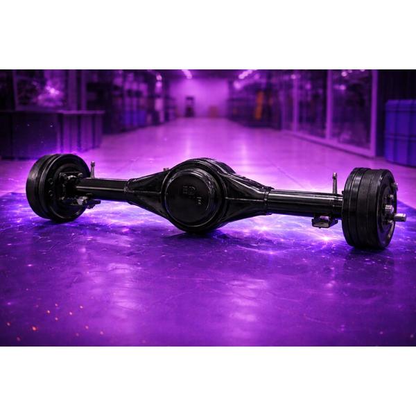 The 42-Inch Heavy-Duty Differential is a precision-engineered drivetrain component designed to provide superior torque management and balanced power distribution for high-performance electric and commercial vehicles. Measuring 42 inches in total width, this assembly is crafted from high-tensile, heat-treated steel to endure the intense mechanical stresses of heavy-load applications. Its primary function is to allow wheels on the same axle to rotate at different speeds—essential for smooth cornering and maintaining traction on uneven surfaces—while ensuring a consistent delivery of power from the motor. The single-speed internal gear configuration is optimized for mechanical efficiency, reducing energy loss and simplifying the overall drivetrain architecture for easier maintenance. The unit features a robust, weather-sealed housing that protects the internal precision gears from contaminants like dust, moisture, and road debris, ensuring long-term operational reliability in diverse environments. Engineered to minimize rotational vibration, this differential enhances vehicle stability and reduces wear on connected axle shafts and bearings. Its streamlined design allows for seamless integration into various chassis types, making it a reliable choice for manufacturers and technicians looking for a durable solution that balances high load capacity with smooth, quiet operation. By prioritizing structural integrity and precise gear meshing, the 42-Inch Differential delivers the mechanical dependability required for modern transport and industrial mobility.