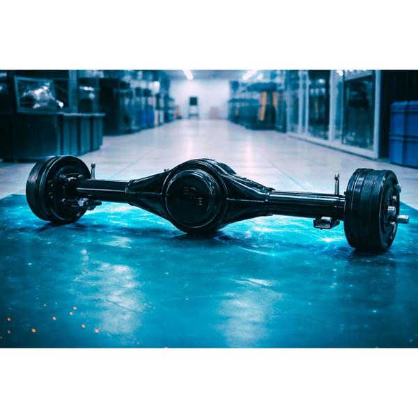 The 42-Inch Heavy-Duty Differential is a precision-engineered drivetrain component designed to provide superior torque management and balanced power distribution for high-performance electric and commercial vehicles. Measuring 42 inches in total width, this assembly is crafted from high-tensile, heat-treated steel to endure the intense mechanical stresses of heavy-load applications. Its primary function is to allow wheels on the same axle to rotate at different speeds—essential for smooth cornering and maintaining traction on uneven surfaces—while ensuring a consistent delivery of power from the motor. The single-speed internal gear configuration is optimized for mechanical efficiency, reducing energy loss and simplifying the overall drivetrain architecture for easier maintenance. The unit features a robust, weather-sealed housing that protects the internal precision gears from contaminants like dust, moisture, and road debris, ensuring long-term operational reliability in diverse environments. Engineered to minimize rotational vibration, this differential enhances vehicle stability and reduces wear on connected axle shafts and bearings. Its streamlined design allows for seamless integration into various chassis types, making it a reliable choice for manufacturers and technicians looking for a durable solution that balances high load capacity with smooth, quiet operation. By prioritizing structural integrity and precise gear meshing, the 42-Inch Differential delivers the mechanical dependability required for modern transport and industrial mobility.