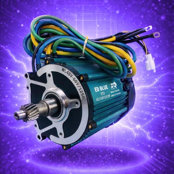 The 1500W PRO Sine Wave Motor is a high-efficiency, reliable solution designed for electric rickshaw. Built with advanced brushless DC technology, it ensures smooth performance, low noise, and minimal maintenance. Operating on 60V systems, the motor delivers a rated speed of 3600 RPM and up to 4100 RPM at idle, providing consistent power and efficiency. It offers a rated torque of 13 Nm, enabling strong acceleration and excellent load-handling capability. With a compact 133 mm design and durable construction. The PMSM control mode enhances energy efficiency and precise speed control. Finished in a premium blue color, this motor is ideal for e-rickshaws, making it a dependable and cost-effective choice.