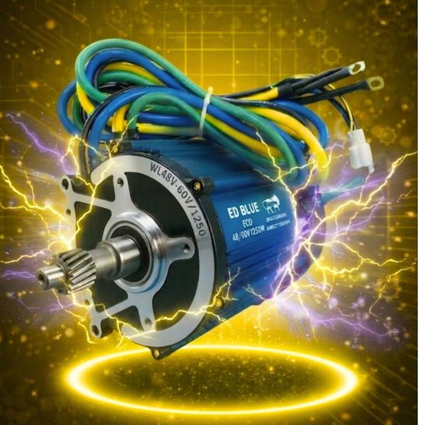 The 1500W PRO Sine Wave Motor is a high-efficiency, reliable solution designed for electric rickshaw. Built with advanced brushless DC technology, it ensures smooth performance, low noise, and minimal maintenance. Operating on 48/60V systems, the motor delivers a rated speed of 3000 RPM and up to 3400 RPM at idle, providing consistent power and efficiency. It offers a rated torque of 9.5 Nm, enabling strong acceleration and excellent load-handling capability. With a compact 128 mm design and durable construction. The PMSM control mode enhances energy efficiency and precise speed control. Finished in a premium blue color, this motor is ideal for e-rickshaws, making it a dependable and cost-effective choice.