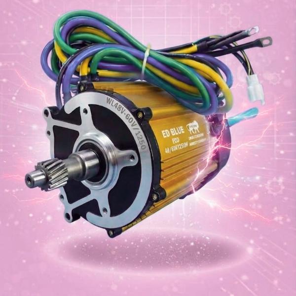 The 1500W ECO BLDC Motor is a high-efficiency, reliable solution designed for electric rickshaw. Built with advanced brushless DC technology, it ensures smooth performance, low noise, and minimal maintenance. Operating on 48/60V systems, the motor delivers a rated speed of 2700 RPM and up to 3100 RPM at idle, providing consistent power and efficiency. It offers a rated torque of 9 Nm, enabling strong acceleration and excellent load-handling capability. With a compact 120 mm design and durable construction. The BLDC control mode enhances energy efficiency and precise speed control. Finished in a premium Gold color, this motor is ideal for e-rickshaws, making it a dependable and cost-effective choice.