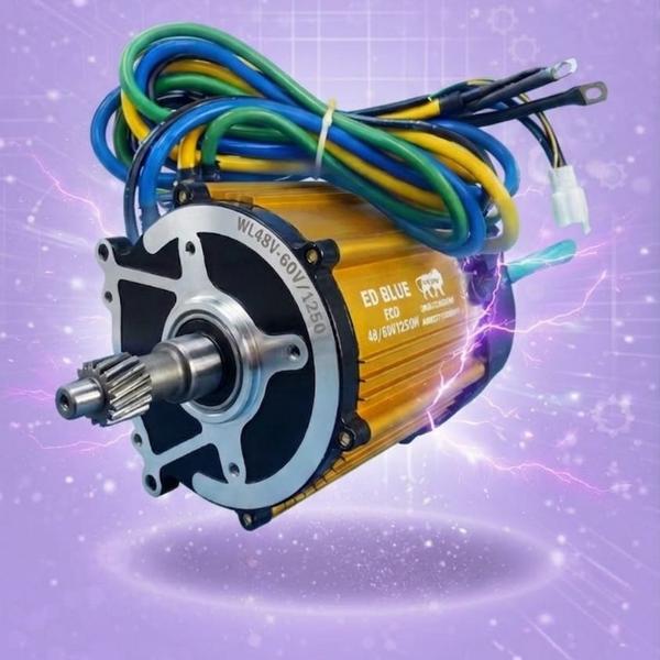 The 1000W ECO BLDC Motor is a high-efficiency, reliable solution designed for electric rickshaw. Built with advanced brushless DC technology, it ensures smooth performance, low noise, and minimal maintenance. Operating on 48/60V systems, the motor delivers a rated speed of 2700 RPM and up to 3100 RPM at idle, providing consistent power and efficiency. It offers a rated torque of 5 Nm, enabling strong acceleration and excellent load-handling capability. With a compact 120 mm design and durable construction. The BLDC control mode enhances energy efficiency and precise speed control. Finished in a premium Gold color, this motor is ideal for e-rickshaws, making it a dependable and cost-effective choice.