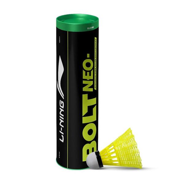 ncrease your training intensity with the Li-Ning Bolt Neo Nylon shuttlecock! A technically sound shuttle carefully crafted with excellent precision to provide immaculate flight and enhanced durability. Its fully synthetic base cork is made from the highest quality EVA making it a must-have for everyday badminton Games.