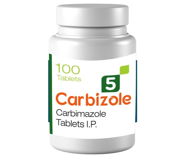CARBIZOLE 5 Carbimazole (5mg)CARBIZOLE 5 is a medication commonly prescribed for the treatment of hyperthyroidism, a condition where the thyroid gland produces too much thyroid hormone. This tablet works by reducing the production of thyroid hormones, helping to restore a balanced hormonal state. Suitable for adults and often part of a long-term treatment plan, CARBIZOLE 5 can effectively manage symptoms such as rapid heartbeat, excessive sweating, and nervousness. Regular monitoring by a healthcare provider is essential to adjust dosages and ensure optimal treatment outcomes.