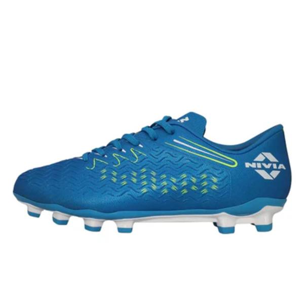 Step onto the pitch with the NIVIA Nitro Football Stud, engineered for elite-level control, agility, and stability. Whether it's rapid direction changes, precise ball handling, or explosive speed, these boots give you the edge to outplay the competition. The combination of advanced TPU technology, anatomical fit, and premium cushioning makes it the ultimate choice for serious footballers.Unstoppable Speed & Agility - Lightweight upper & flexible sole allow for quick foot movements & superior responsiveness.Game-Winning Stability & Traction - High-Shear Strength TPU sole provides multi-directional grip & explosive acceleration.Precision Ball Control - 3D Embossed TPU upper enhances touch, grip, and dribbling accuracy.Usage: Ideal for Hard & Grassy SurfaceComfort & Support for Extended Play - Sportho Foot Firm Sockliner & Pre-Molded TPU Insole ensure superior cushioning & reduced foot fatigue
