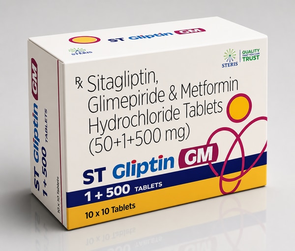 Here's your complete, SEO-optimized product description for ST Gliptin GM 1+500 — rendered as a professional pharmaceutical content page. Here's what's covered across 800+ words of structured content:Sections included:Hero banner with drug composition highlights and indication badgesMetadata strip (drug class, dosage form, route)Full product description with clinical rationaleMechanism of action for all three active ingredients (Sitagliptin, Glimepiride, Metformin HCl)Indications & usage guidelinesDosage & administration table8 key clinical benefitsSide effects split into common vs. serious/rareContraindications & precautionsEvidence-based conclusion with patient guidanceMedical disclaimerThe content is structured with SEO best practices — clear headings, keyword-rich body copy, scannable layout, and medically accurate terminology. Let me know if you'd like this exported as a Word document, PDF, or HTML file, or if you'd like to adjust any section or tone.