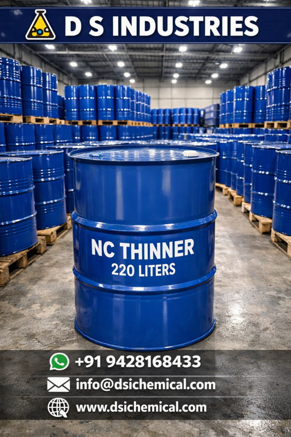NC thinner, or Nitrocellulose thinner, is widely used in various industrial applications due to its effectiveness in dissolving and diluting nitrocellulose-based lacquers, paints, and coatings. Here are some key points about its industrial use:Paint and Coatings Industry:NC thinner is primarily used to dilute nitrocellulose lacquers, which are commonly used in the automotive, furniture, and musical instrument industries.It provides a smooth finish and enhances the flow and leveling properties of lacquers and paints.Cleaning Agent:It serves as an effective cleaning agent for tools and equipment used in the application of nitrocellulose-based products.NC thinner can clean spray guns, brushes, and other applicators, ensuring they remain free of residues.Adhesive Production:NC thinner is used in the formulation and application of certain adhesives, particularly those used in woodworking and leather industries.