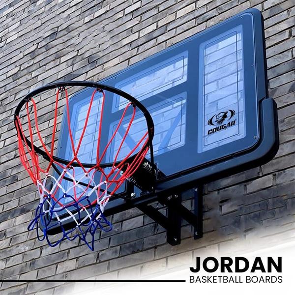 Elevate your game with the COUGAR Jordan Basketball Backboard, designed for outdoor courts, practice arenas, and home training setups. Whether you’re a budding player or a serious athlete, this backboard delivers professional-grade durability and performance.Shatterproof Acrylic Board – 110 x 75 cm, made from high-quality shatterproof polycarbonate (PC), this backboard withstands intense play and outdoor weather conditions while maintaining clear visibility and strength.Wall-Mount Ready for Outdoor Courts. Designed for wall-mount installations, this board is perfect for school yards, home driveways, and public courts. Built to stay sturdy game after game.Strong 16mm Steel Ring with Net – 45 cm Diameter