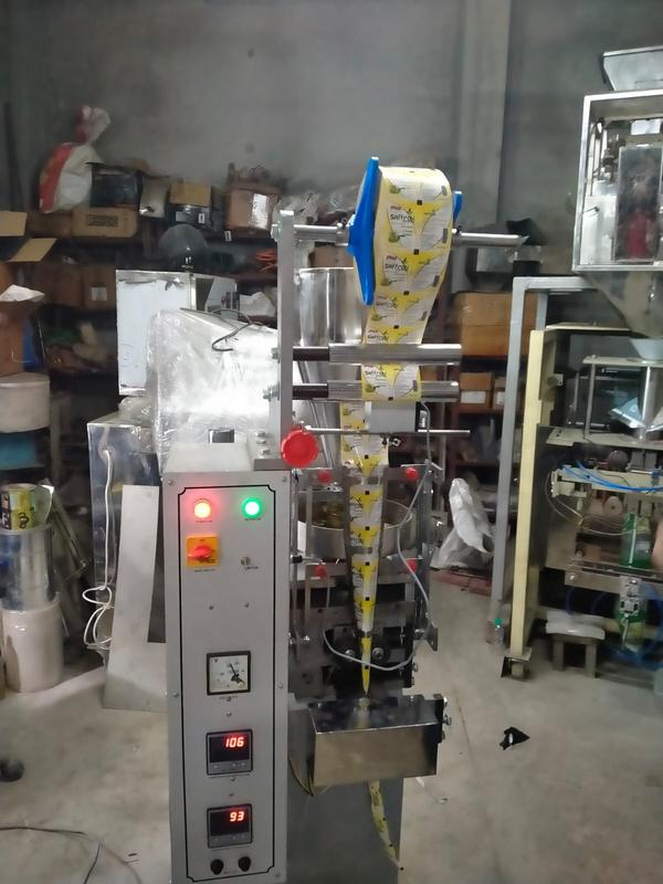We are offering FFS Pouch Packing Machine to our clients. Industries that need to pack and sell granule and liquid products in pouches can use the FFS pouch packing machine. The automatic pouch machine makes the task of filling and sealing pouches very easy. It is useful for packing of granule products like tea, detergent powder, spices, milk powder and other products. Liquid products like soft drinks, chocolate paste, jams, and shampoos are easy to pack with this machine. It also finds a use for packing of lubricating and hair oils. Vista technopack machines offer on sale the best FFS pouch packing machine for the makers and sellers of products that need to be packed in pouches. The machine is protected from damage by rust as it has a corrosion resistance. It needs very less maintenance and a low power is used for running the machine. The seal is made from three and four sides. The machine also makes a center seal on the pouch.