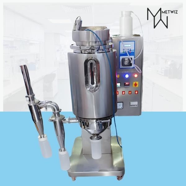 Spray DryerPRODUCT SPECIFICATIONS•Type: Laboratory Spray Dryer.•What is Spray Drying?Spray Drying is a process of drying water solution,emulsion or slurry to make soft agglomerate.It is used in Ceramic Granulation, Pharma Industries,Fertilizer Industries, Industrial Chemistry and FoodIndustry. Spray Drying is used for preservation andgranulation of food, milk powder, detergents, dyes, etc.KEY FEATURES•Quick Process.•Quality Stainless Steel Body.•Aesthetic Design.•High Precision Double Fluid Nozzle.•Calculated diameter and height for maximum utilization of slurry, depending on various customized applications.•Adjustable Peristaltic Pump.