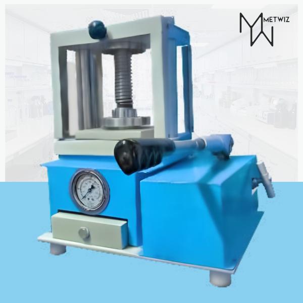 Hydraulic PressPRODUCT SPECIFICATIONS•Capacity: 20 Ton / 30 Ton•Operation: Manual / Semi automatic•Top Platen Size: 250 x 200 x 25mm•Bottom Platen Size: 250 x 200 x 25mm•Pillar Rod Size: 30mm x 410mm Length (4 Nos.)•Cylinder Bore Size: 100 mm•Piston Rod Size: 90mm•Stroke Length: 25mm•Hydraulic Cylinder Type: Single actionCustomization offeredKEY FEATURES•Compact and sturdy•Simple operation•Acrylic doors for safety•Calibrated pressure gauge
