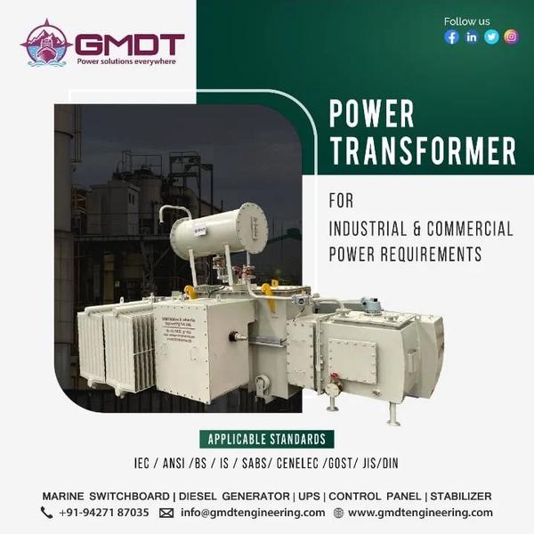 ⚡ Power Transformer in Oman | Reliable High-Performance Power Solutions by GMDT EngineeringIn Oman, industries and infrastructure projects depend on stable and efficient electrical transmission systems for uninterrupted operations. A high-quality Power Transformer is essential for managing voltage levels, improving power efficiency, and ensuring safe energy distribution across industrial and utility networks ⚙️🌍At GMDT Engineering, we manufacture and supply robust and energy-efficient power transformers designed for reliable performance in demanding operating conditions across Oman.🔹 Why Choose Power Transformers from GMDT Engineering? ⚡Engineered for efficient and long-lasting operation:⚡ Reliable Voltage Transformation – Stable and efficient power transfer🛡️ High Operational Safety – Designed with advanced insulation and protection systems🌡️ Built for Harsh Environments – Performs efficiently in high temperatures and industrial conditions📉 Low Loss Design – Improves energy efficiency and reduces operational costs🔧 Heavy-Duty Construction – Suitable for continuous industrial usage🧪 Fully Tested Before Dispatch – Ensures quality and dependable performance🌍 Customized Solutions Available – Designed as per project requirements🔹 Technical Specifications ⚙️Customized transformer solutions for varied applications:⚡ Capacity Range: Up to customized MVA ratings🔌 Voltage Class: Up to 132kV & customized options🔄 Frequency: 50 Hz🧰 Type: Oil-Cooled / Dry-Type Power Transformer🌡️ Cooling: ONAN / ONAF / OFAF🛡️ Standards: IEC compliant📊 Installation: Indoor & outdoor applications🔹 Applications Across Oman 🌍Reliable power solutions for major industries and infrastructure:🏭 Industrial & manufacturing plants🛢️ Oil & gas facilities⚡ Utility & power distribution networks🏗️ Infrastructure & EPC projects☀️ Renewable energy & solar projects🏥 Hospitals & large institutions🔹 Why Oman Clients Choose GMDT Engineering 🤝Because critical power systems need trusted engineering support:🌍 Strong experience across the Middle East, Africa & global markets📐 Customized transformer design based on project requirements🧪 Fully tested transformers with technical documentation🚛 Export-grade packing & reliable delivery support🔧 Technical assistance from design to commissioning🤝 Trusted by utilities, contractors & industrial clients🔹 Our Services 🔧Complete support for smooth project execution:🛠️ Load analysis & transformer sizing📐 Engineering & layout planning📄 Documentation & approvals assistance🚀 Fast dispatch & logistics coordination🔧 Installation & commissioning support📞 Contact GMDT Engineering – Power Transformer Supplier in Oman📧 Email: svs@gmdtengineering.com📱 Mobile: +91-9909939829