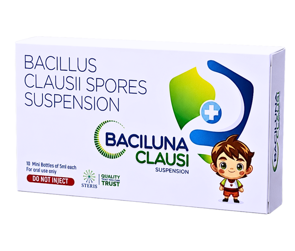 BACILUNA CLAUSI is a high-quality probiotic formulation containing Bacillus clausii spores, designed to restore the natural balance of good bacteria in the gut. In today’s fast-paced lifestyle, digestive issues such as diarrhea, indigestion, and gut imbalance have become increasingly common. BACILUNA CLAUSI works as an effective solution by promoting intestinal health and enhancing the body's natural defense system.This advanced probiotic suspension is widely recommended by healthcare professionals for maintaining gut flora, especially during or after antibiotic therapy. Its spore-forming nature ensures better survival in harsh stomach conditions, making it highly effective compared to regular probiotics.What is Bacillus Clausii Spores Suspension?Bacillus clausii is a beneficial, non-pathogenic bacterium that naturally resides in the human intestine. It exists in spore form, which allows it to survive stomach acid and reach the intestines intact, where it exerts its beneficial effects.BACILUNA CLAUSI suspension contains these spores in a stable form, ensuring maximum efficacy. Once ingested, these spores convert into active bacteria in the gut and help restore microbial balance.How BACILUNA CLAUSI WorksBACILUNA CLAUSI works through multiple mechanisms to improve gut health:Restores the balance of intestinal microfloraInhibits the growth of harmful bacteriaEnhances digestion and nutrient absorptionStrengthens the intestinal barrierSupports immune system functionUnlike many probiotics, Bacillus clausii spores are resistant to antibiotics, which means they can be safely used alongside antibiotic treatments without losing effectiveness.Uses of BACILUNA CLAUSIBACILUNA CLAUSI is commonly used in the treatment and prevention of various gastrointestinal conditions, including:1. Diarrhea ManagementAcute diarrheaAntibiotic-associated diarrheaTraveler’s diarrhea2. Gut Flora RestorationAfter prolonged antibiotic useDuring digestive imbalance3. Indigestion and Gastrointestinal DisordersBloating and gasUpset stomachIrritable bowel symptoms4. Infection Recovery SupportHelps restore gut health after bacterial or viral infections5. Immune System BoostEnhances the body’s natural defense by improving gut immunityKey Benefits of BACILUNA CLAUSI✔ Restores Healthy Gut BalanceThe formulation replenishes beneficial bacteria in the intestine, maintaining a healthy microbiome.✔ Effective During Antibiotic TherapyBACILUNA CLAUSI is resistant to antibiotics, making it ideal for use alongside antibiotic treatment to prevent gut disturbances.✔ Improves Digestive HealthIt helps in better digestion, reduces bloating, and promotes smoother bowel movements.✔ Fast Relief from DiarrheaProvides quick and effective relief from various types of diarrhea by stabilizing intestinal flora.✔ Enhances ImmunityA healthy gut contributes to a stronger immune system, helping the body fight infections.✔ Safe for All Age GroupsSuitable for children, adults, and elderly patients (as per medical advice).✔ High Stability & Survival RateThe spore-based formulation ensures survival through stomach acid, leading to better efficacy.Dosage and AdministrationBACILUNA CLAUSI is available as an oral suspensionShake well before useIt can be taken directly or mixed with water/milkDosage should be followed as prescribed by a healthcare professionalNote: Do not exceed the recommended dosage.Side Effects of BACILUNA CLAUSIBACILUNA CLAUSI is generally safe and well-tolerated. However, in rare cases, some individuals may experience mild side effects such as:Gas or bloatingMild stomach discomfortAllergic reactions (very rare)These side effects are usually temporary and resolve on their own. If symptoms persist, consult a doctor.Precautions and WarningsConsult a doctor before use if pregnant or breastfeedingInform your doctor about any ongoing medicationsUse cautiously in immunocompromised patientsStore in a cool, dry place away from direct sunlightKeep out of reach of childrenWhy Choose BACILUNA CLAUSI?BACILUNA CLAUSI stands out due to its:Advanced spore-forming probiotic technologyHigh resistance to gastric acid and antibioticsProven effectiveness in restoring gut healthSafe and reliable formulationSuitable for a wide range of gastrointestinal conditionsIt is an ideal choice for individuals seeking a dependable probiotic solution for digestive wellness.ConclusionIn conclusion, BACILUNA CLAUSI (Bacillus Clausii Spores Suspension) is a highly effective probiotic designed to support and restore gut health. Whether you are dealing with diarrhea, antibiotic-induced gut imbalance, or general digestive issues, this formulation provides a safe and reliable solution.