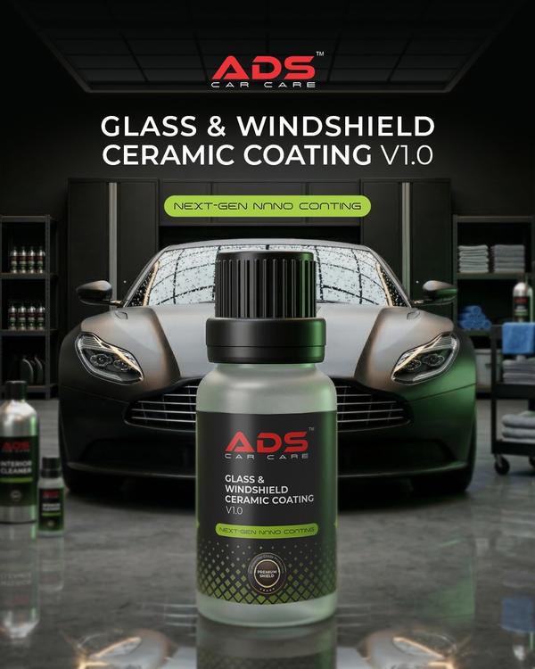 ADS Glass Ceramic Coating V1.0By Auto Detailing Solutions (ADS)✅ Advanced Ceramic Protection for Automotive Glass✅ Strong Hydrophobic effect for instant water repellency 💧✅ Improves Visibility during Rain & Harsh weather✅ Reduces dirt, water spots & contaminant bonding✅ Makes glass cleaning faster & easier🛡️ Long-lasting performance for daily driving conditions🎯 Perfect add-on for Coating & Detailing Packages💰 Easy upsell product with high customer value