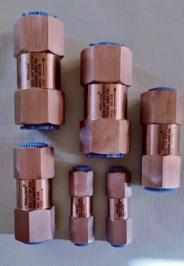 Materials: Typically constructed from high-grade 304 (CF8) or 316 (CF8M) Stainless Steel for extreme corrosion resistance and durability.Seals: Available in PTFE (Teflon), FKM (Viton), or EPDM depending on temperature and chemical requirements.Size Range: Commonly ranges from compact 1/4“ to larger 4” diameters.Pressure Ratings: Standards typically range from 200 PSI to 1,000 PSI WOG (Water, Oil, Gas), with specialized heavy-duty industrial valves handling up to 6,000+ PSI.Temperature Range: Operates fluidly in extremes, often rated from -60°F to 450°F (-51°C to 232°C).End ConnectionsBRAND NAME	JayshreeSTAINLESS STEEL VALVES SIZE	1/8“ TO 2” / 6 MM TO 50 MMCONNECTION	THREADED, TUBE END, SOCKET WELD END, FLANGE ENDTHREADS	NPT, BSPP, BSPT, METRIC, JIC, UNFSTAINLESS STEEL VALVES FLOW PATTERN	STRAIGHTBODY SHAPE	HEXAGONSTAINLESS STEEL VALVES PRESSURE RATING	1500 PSI, 3000 PSI, 6000 PSI, 10000 PSI, 15,000 PSI, 20000 PSICRACKING PRESSURE	0.5 BAR ORIFICE SIZE	2 MM TO 40 MMSTAINLESS STEEL VALVES TYPE	POPPET TYPE, SPRING TYPEMEDIA 	HYDRAULIC OIL, AIR, WATER, GAS, STEAM, HOT WATER , COLD WATER , SEA WATER , CHEMICALMEDIA TEMPERATURE	(-50* C TO 350*C ) RANGE AS PER PRESSURESTAINLESS STEEL VALVES BODY TYPE	BAR STOCK, FORGEDPACKING DETAILS	BOX PACKING, WOODEN PALLETEQUIVALENT BRANDS	SWAGELOK, PARKER, STAUFF, DK-LOK, HAMLET, OLIVER VALVES, HOKESTAINLESS STEEL VALVES MATERIAL	SS 304, SS 304L, SS 316, SS 316L, SS 316 TI, SS 321, SS 347