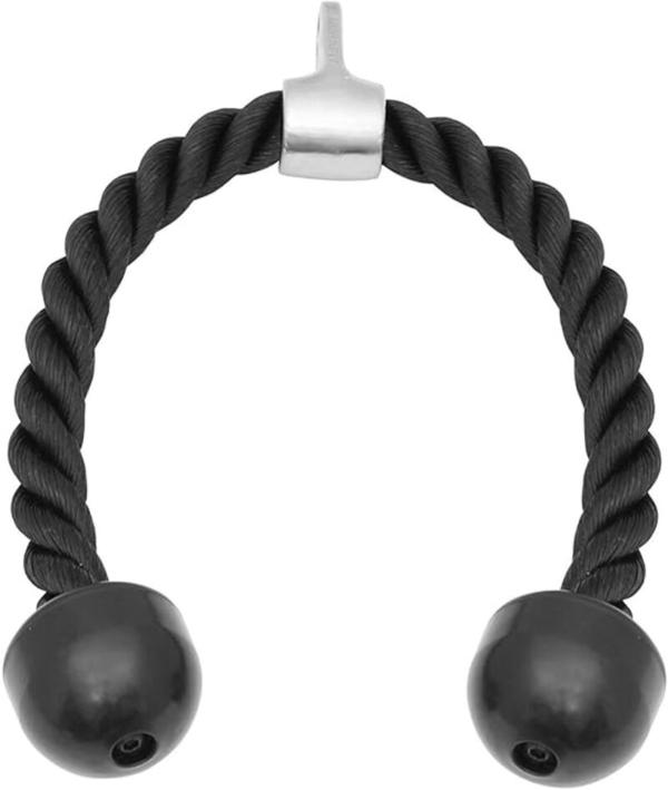 Heavy duty tricep rope attachment triceps rope Whether it be strength training, mobility drills or bodybuilding, this versatile attachment is a must-have for any multi gym or cable stack equipment. Circulate rope Maximum comfort Quality rubber ends ensures long term use with maximum comfort. Unlike the traditional attachment design which has plastic ends, your hands won't fatigue as quickly enabling you to squeeze out those extra few reps!