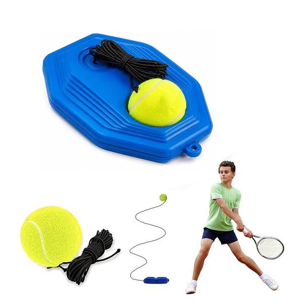 SOLO TENNIS TRAINER FOR SELF PRACTICE - Practice tennis anytime without needing a partner with the Pulseit Tennis Rebound Trainer. Perfect for improving hand-eye coordination, timing, reflexes, and shot accuracy for kids, beginners, and adults.UNIQUE OCTAGON BASE FOR EXTRA STABILITY - Designed with a strong octagon-shaped base that provides better balance and stability during practice. The refillable base can be filled with water or sand to prevent slipping or movement while training.STRONG ELASTIC REBOUND STRING - Comes with a durable high-elastic rebound cord that automatically returns the ball after every hit for smooth and continuous solo practice. Helps improve consistency, control, and reaction speed.PERFECT FOR TENNIS & CRICKET PRACTICE - Ideal for tennis drills, cricket reflex training, and fitness practice. Helps develop focus, muscle memory, coordination, and swing control while making practice fun and engaging.PORTABLE, LIGHTWEIGHT & EASY TO USE - Compact and travel-friendly design makes it easy to carry and practice anywhere including home, garden, terrace, driveway, park, or playground. Quick setup allows instant training anytime, anywhere.