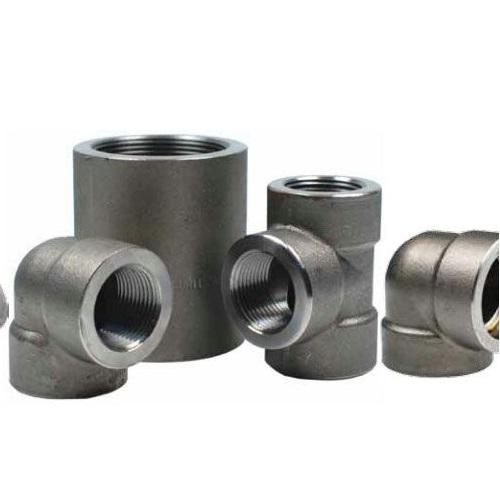 Based on the provided image, here is the structured data for the Forged Socketweld & Screwed Fittings:## Material Specifications* Stainless Steel: ASTM A182 F304, 304L, 304H, 316, 316L, 317, 317L, 321, 310, 347, 904L, etc.* Carbon Steel: ASTM A105, A694 F42/46/52/56/60/65/70, A350 LF3, A350 LF2.* Alloy Steel: ASTM A182 F1, F5, F9, F11, F22, F91, etc.* Others: Monel, Nickel, Inconel, Hastelloy, Copper, Brass, Bronze, Titanium, Tantalum, Bismuth, Aluminium, High Speed Steel, Zinc, Lead, etc.## Product Types & Classes* Available Types: Elbow, Tee, Union, Cross, Coupling, Cap, Bushing, Plug, Swage Nipple, Welding Boss, Barrel Nipple, Parallel Nipple, Hose Nipple, Adapter, Insert, Weldolet, Elbowlet, Sockolet, Thredolet, Nipolet, Letrolet, etc.* Size Range: 15“ NB TO 100” NB (Socketweld & Threaded).* Pressure Class: 3000#, 6000#, 9000#.------------------------------Please let me know if you would like me to look up specific dimensional standards (such as ASME B16.11) or pressure-temperature ratings for these classes.