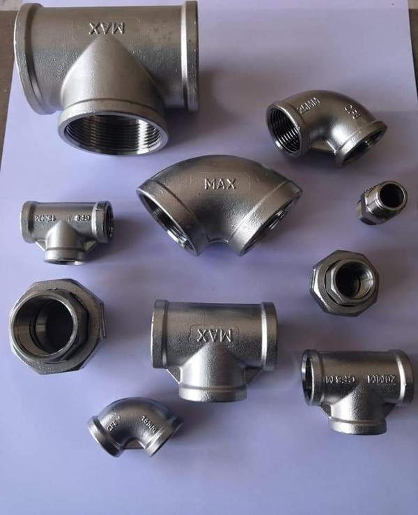 Jayshree Industrial Corporation is a premier manufacturer, stockist, and supplier of industrial piping components, specializing in Investment Casting (IC) fittings. [1, 2] Located in the industrial hub of Rakhial, Ahmedabad, Gujarat, India, the company delivers engineering solutions using high-grade Stainless Steel CF8 (SS304) and CF8M (SS316) materials. Their technical blog outlines the specifications, production techniques, and versatile applications of these robust components. [1, 2] ------------------------------## 🛠️ Material Profiles: CF8 vs. CF8MInvestment casting (IC) allows for precise dimensional consistency, smooth interior walls, and reduced turbulence or fluid friction. [3] * CF8 (Cast 304 Stainless Steel): The industry standard for excellent general corrosion resistance. Ideally suited for dairy processing, food and beverage systems, and light-chemical piping grids.* CF8M (Cast 316 Stainless Steel): Enhanced with Molybdenum to resist pitting from chlorides, seawater, and aggressive acids. It is widely chosen for marine hardware, pharmaceutical processing, and petrochemical lines. [2, 3, 4] ------------------------------## 📐 Catalog Directory & SpecificationsThe items displayed represent an industrial Screwed / Threaded IC Fitting portfolio designed for Class 150 high-durability setups: [5, 6] ## 1. Directional Control & Branching* 90° & 45° Elbows / 90° Street Ells: Critical for modifying the fluid trajectory with smooth interior arcs to mitigate pressure drop.* Equal Tees & Crosses: 3-way and 4-way junctions used to split, combine, or route intersecting pipelines. [1, 5, 7] ## 2. Line Joining & Adapters* Couplings & Bell Reducers: Female-threaded blocks designed to continue straight pipe lengths or seamlessly scale down line diameters.* Pipe Nipples / Hex Nipples: External male-threaded connectors with a central wrench pad used for rapid assembly or extensions.* Unions: Three-piece multi-component quick-release blocks enabling line disassembly for routine cleaning or maintenance without rotating the adjacent pipes. [1, 6, 7] ## 3. Flow Termination & Reduction* Hex Plugs & Domed Caps: Threaded end stops utilized to seal off pipelines either temporarily or permanently.* Hex Bushings: Male-to-female reducing components that quickly transform port connections to accept smaller hardware sizes. [1, 6, 7] ------------------------------## Technical Specification Overview| Feature / Standard [5, 6, 8] | Technical Requirement Details ||---|---|| Material Grade Compliance | ASTM A351[](https://www.astm.org/) / ASME SA351 Grade CF8 & CF8M || Dimensional Standard | ANSI / ASME B16.3 || Thread Profiles Available | NPT, BSP, or BSPT conforming to ANSI B2.1 || Pressure Class Limits | Standard Class 150 lbs ( tested via water immersion pressure) || Standard Sizing Range | $frac{1}{8}''$ to $4''$ or $6''$ Nominal Bore (NB) |------------------------------## 📍 Manufacturer InformationTo review product drawings or explore customized dimensions from their manufacturing blog, reach out to the [Jayshree Industrial Corporation Official Portal](http://icfitting.com/): [1, 2] * 📍 Head Office & Works: A133, Suvan Business Park, Keval Kanta Road, Near Nagarwel Hanuman, Industrial Area, Rakhial, Ahmedabad, Gujarat 380023.* 📞 Primary Contact / WhatsApp: +91 99675 45457 / +91 79904 71863.* ✉️ Corporate Email Support: materials.jayshree@gmail.com------------------------------Would you like to look up specific thread dimension charts, verify temperature-dependent pressure limitations for CF8M, or plan a custom pricing quote for bulk quantities?[1] [https://www.facebook.com](https://www.facebook.com/jayshree857/photos/jayshree-industrial-corporation-manufacturer-and-supplier-of-ic-investment-casti/1616934082943584/)[7] [https://www.icfitting.com](https://www.icfitting.com/latest-update/ic-fittings-manufacturer-in-ahmedabad-gujarat-in/53)[9] [https://www.justdial.com](https://www.justdial.com/Ahmedabad/Jayshree-Industrial-Corporation-Nagarwel-Hanuman-Rakhial/079PXX79-XX79-190402120556-B5W3_BZDET)[10] https://www.icfitting.com[11] [https://www.facebook.com](https://www.facebook.com/jayshree857/)## Threaded Pipe Fittings BreakdownThe image displays a comprehensive collection of standard industrial threaded pipe fittings (typically manufactured in stainless steel, carbon steel, or malleable iron) used to join, redirect, or terminate fluid piping systems.------------------------------## 🔩 Component Directory & Functions* Coupling: A short female-threaded cylinder used to connect two straight pipe lengths of the same size.* Cross: A 4-way branch fitting used to connect four intersecting lines.* Hex Plug: A solid external male-threaded plug with a hexagonal head used to close the end of a female-threaded fitting.* 45° Elbow: Shifts the piping direction by a 45-degree angle.* Cap: A female-threaded dome fitting used to seal off the open end of a male-threaded pipe.* Bell Reducer: A concentric reducing sleeve with female threads on both sides used to transition between a larger and a smaller pipe size.* Union: A 3-piece detachable coupling that allows lines to be disconnected for service without spinning the pipes.* Bushing: An adapter with external male threads and smaller internal female threads used to reduce a fitting size.* 90° St Ell (Street Elbow): A 90-degree bend with male threads on one end and female threads on the other.* Tee: A T-shaped 3-way fitting used to combine or split fluid flow.* 90° Elbow: A standard internal female-threaded bend that alters piping direction by 90 degrees.* Nipple: A straight piece of pipe featuring external male threads on both ends, used to extend a line or bridge fittings.------------------------------Would you like me to look up the standard dimensional specs (such as ASME B16.11), or help you check pressure ratings (like 150#, 3000#, or 6000# class standards)?