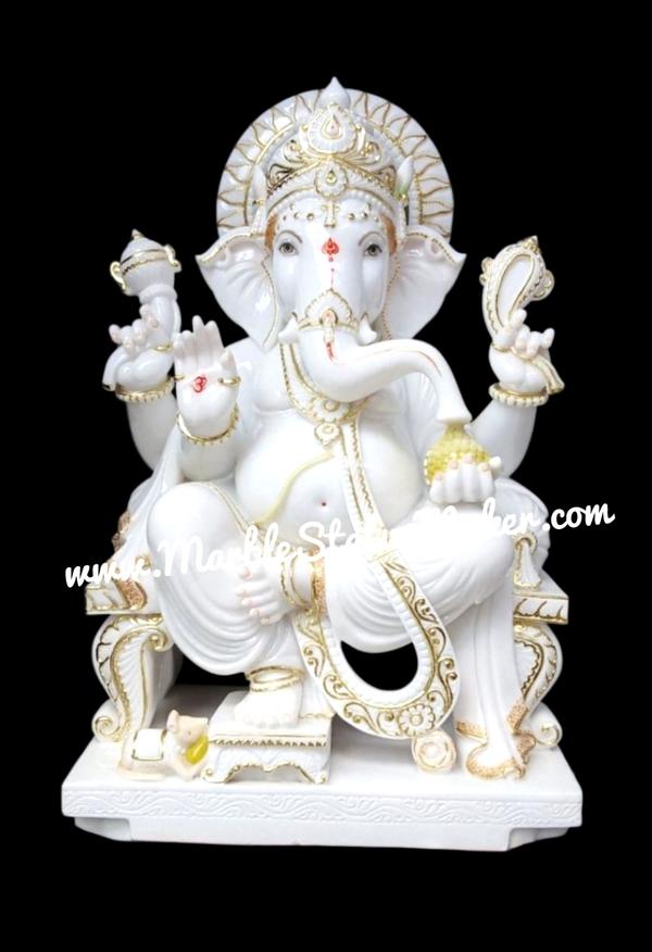 Our marble Ganesh statue is carefully designed to enhance the beauty of your décor while creating a peaceful spiritual atmosphere. Ideal for पूजा room decoration, housewarming gifts, festival gifting, temple decoration, and vastu purposes.Marble Ganeshji Moorti, Marble Ganesha Statue, White Marble Ganesh Idol, Ganpati Murti for Home, Handmade Marble God Statue, Ganesh Marble Murti Manufacturer, Marble Ganpati Idol Jaipur, Hindu God Marble Statue, Marble Ganesh Sculpture, Ganesh Ji Murti Online, Marble Moorti for Temple, Ganesh Idol, Marble Handicraft, Marble Statue, Marble Ganesh Ji