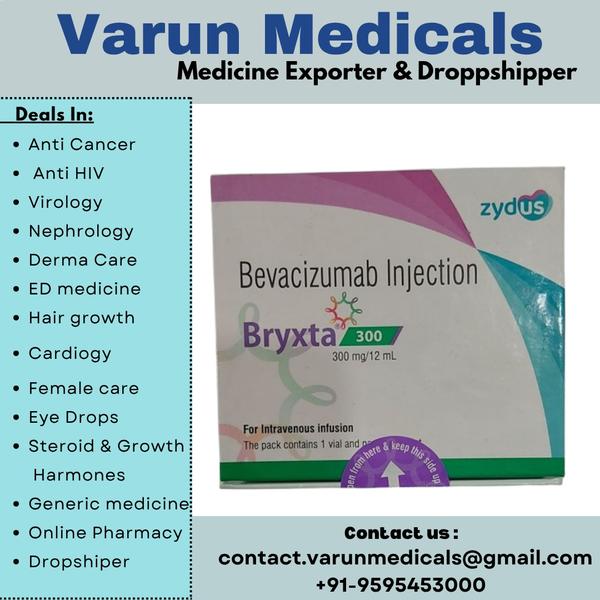 Bryxta 300mg Injection is an anticancer medicine consisting of the active ingredient Bevacizumab. This medicine is developed to prevent the growth of tumours. It is indicated along with other chemotherapy drugs to treat metastatic breast cancer, brain cancer, cervical cancer, kidney cancer, lung cancer, and colorectal cancer. It is also used to treat cancers of the ovary, fallopian tube or primary peritoneal cancer. Use effective birth control during the treatment and for at least six months after the last dose. Bryxta 300mg Injection is not recommended for adolescents and children under the age of 18. Discuss with your doctor about the preservation of ovaries if you are planning for pregnancy in the near future, as this medicine may cause fertility issues in women. It would be best to avoid breastfeeding your baby as this medicine may interfere with growth and development.