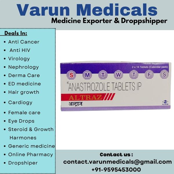 Altraz Tablet is used alone or with other treatments, such as surgery or radiation, to treat early breast cancer in postmenopausal women. It can also be used as the first line treatment of advanced breast cancer that has spread within the breast or to other areas of the body.