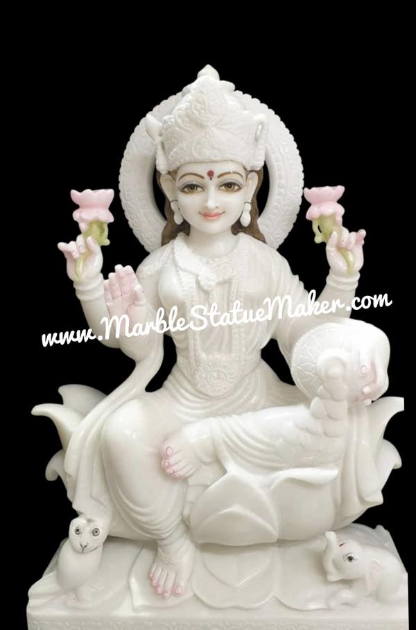 White Marble Lakshmi Statue