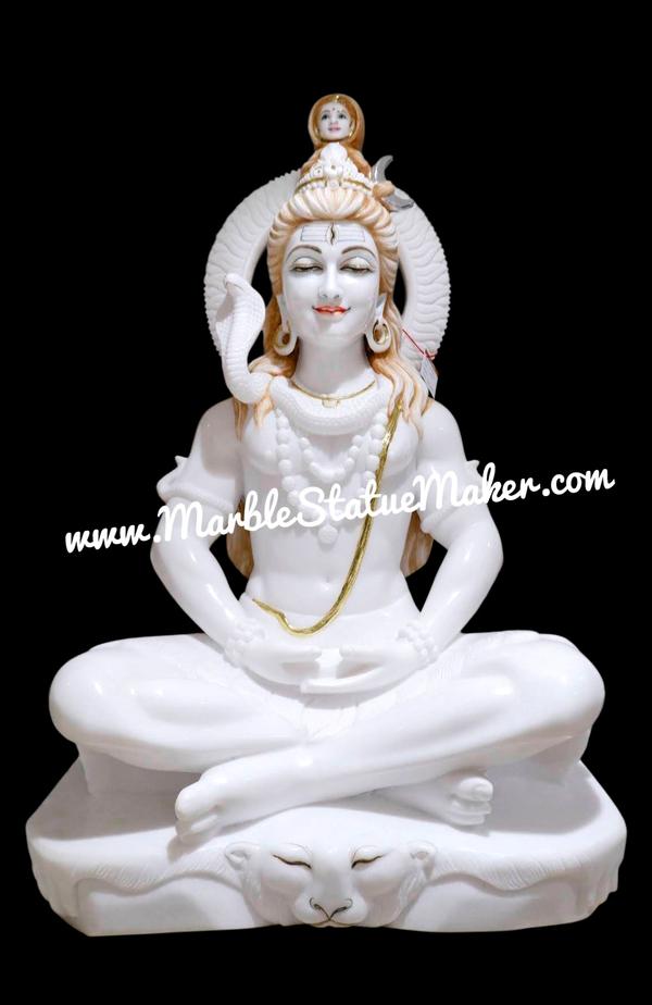 Shivji Marble Moorti, Marble Shivji Statue, Lord Shiva Marble Idol, White Marble Shiva Murti, Mahadev Marble Statue, Handcrafted Marble God Idol, Marble Shiva Moorti, Hindu Marble Statue, Premium Marble Shiv Idol, Marble Murti Manufacturer, Decorative Marble Statue, Marble Statue Jaipur