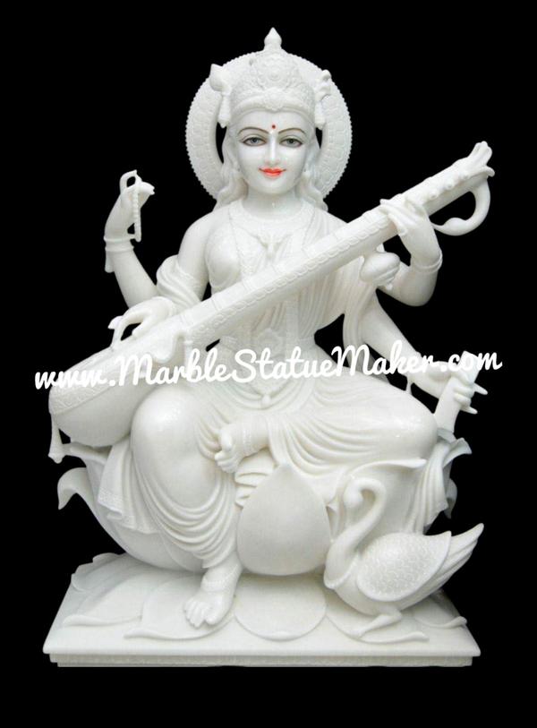 Saraswati Marble Statue