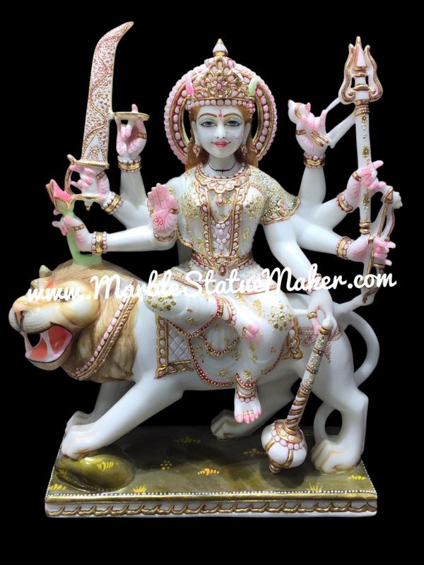 Bring divine strength and spiritual grace into your home with our beautifully handcrafted Marble Durga Mata Murti. Expertly carved from premium quality marble, this idol showcases Maa Durga in a majestic and peaceful form with intricate detailing and fine craftsmanship. Ideal for temples, home mandirs, पूजा rooms, spiritual spaces, and gifting purposes, this marble statue reflects purity, devotion, and traditional Indian artistry.Our Marble Durga Mata Murti is made by skilled artisans using high-quality marble to ensure durability, smooth finishing, and an elegant appearance. Available in different sizes, colors, and customized designs, this idol enhances the spiritual ambiance of any space and becomes a symbol of positivity, protection, and prosperity.Perfect for devotees seeking a premium marble god statue, this Durga Mata idol is widely appreciated for its divine expression, detailed ornaments, and artistic finishing. Marble Durga Mata Murti, Marble Durga Statue, Maa Durga Marble Idol, White Marble Durga Mata Murti, Handcrafted Marble God Statue, Marble Moorti Manufacturer, Religious Marble Statue, Hindu God Marble Idol, Marble Temple Murti, Indian Marble Handicraft.