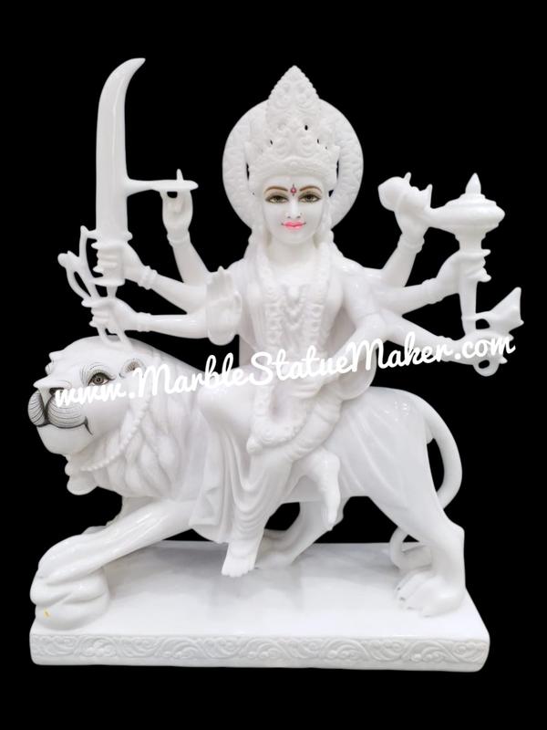 Bring divine strength and spiritual grace into your home with our beautifully handcrafted Marble Durga Mata Murti. Expertly carved from premium quality marble, this idol showcases Maa Durga in a majestic and peaceful form with intricate detailing and fine craftsmanship. Ideal for temples, home mandirs, पूजा rooms, spiritual spaces, and gifting purposes, this marble statue reflects purity, devotion, and traditional Indian artistry.Our Marble Durga Mata Murti is made by skilled artisans using high-quality marble to ensure durability, smooth finishing, and an elegant appearance. Available in different sizes, colors, and customized designs, this idol enhances the spiritual ambiance of any space and becomes a symbol of positivity, protection, and prosperity.Perfect for devotees seeking a premium marble god statue, this Durga Mata idol is widely appreciated for its divine expression, detailed ornaments, and artistic finishing. Marble Durga Mata Murti, Marble Durga Statue, Maa Durga Marble Idol, White Marble Durga Mata Murti, Handcrafted Marble God Statue, Marble Moorti Manufacturer, Religious Marble Statue, Hindu God Marble Idol, Marble Temple Murti, Indian Marble Handicraft.