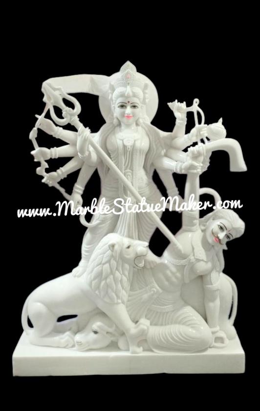 Bring divine strength and spiritual grace into your home with our beautifully handcrafted Marble Durga Mata Murti. Expertly carved from premium quality marble, this idol showcases Maa Durga in a majestic and peaceful form with intricate detailing and fine craftsmanship. Ideal for temples, home mandirs, पूजा rooms, spiritual spaces, and gifting purposes, this marble statue reflects purity, devotion, and traditional Indian artistry.Our Marble Durga Mata Murti is made by skilled artisans using high-quality marble to ensure durability, smooth finishing, and an elegant appearance. Available in different sizes, colors, and customized designs, this idol enhances the spiritual ambiance of any space and becomes a symbol of positivity, protection, and prosperity.Perfect for devotees seeking a premium marble god statue, this Durga Mata idol is widely appreciated for its divine expression, detailed ornaments, and artistic finishing. Marble Durga Mata Murti, Marble Durga Statue, Maa Durga Marble Idol, White Marble Durga Mata Murti, Handcrafted Marble God Statue, Marble Moorti Manufacturer, Religious Marble Statue, Hindu God Marble Idol, Marble Temple Murti, Indian Marble Handicraft.