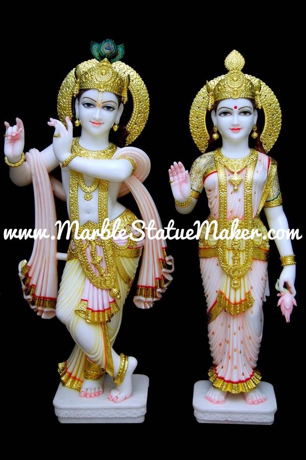Bring divine love and spiritual elegance into your home with our beautifully handcrafted Marble Radha Krishna Murti. Made from premium quality marble by skilled artisans, this exquisite murti showcases the eternal bond of Radha and Krishna with fine detailing, graceful expressions, and traditional craftsmanship. Perfect for home temples, पूजा rooms, spiritual décor, and gifting purposes, this marble statue adds peace, positivity, and devotion to any space.Our Marble Radha Krishna Murti is available in various sizes, designs, and customized finishes to suit your needs. The smooth marble finish, intricate carvings, and vibrant hand-painted details make it a timeless masterpiece for devotees and art lovers alike.Marble Radha Krishna Murti, Radha Krishna Marble Statue, White Marble Radha Krishna Idol, Handmade Marble Moorti, Hindu God Marble Statue, Krishna Murti for Home Temple, Premium Marble Statue Manufacturer.