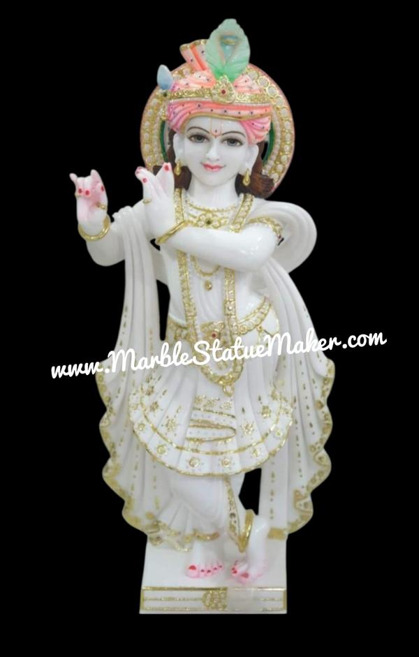 Bring divine love and spiritual elegance into your home with our beautifully handcrafted Marble Radha Krishna Murti. Made from premium quality marble by skilled artisans, this exquisite murti showcases the eternal bond of Radha and Krishna with fine detailing, graceful expressions, and traditional craftsmanship. Perfect for home temples, पूजा rooms, spiritual décor, and gifting purposes, this marble statue adds peace, positivity, and devotion to any space.Our Marble Radha Krishna Murti is available in various sizes, designs, and customized finishes to suit your needs. The smooth marble finish, intricate carvings, and vibrant hand-painted details make it a timeless masterpiece for devotees and art lovers alike.Marble Radha Krishna Murti, Radha Krishna Marble Statue, White Marble Radha Krishna Idol, Handmade Marble Moorti, Hindu God Marble Statue, Krishna Murti for Home Temple, Premium Marble Statue Manufacturer.