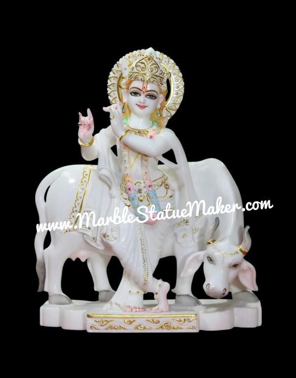 Bring divine love and spiritual elegance into your home with our beautifully handcrafted Marble Radha Krishna Murti. Made from premium quality marble by skilled artisans, this exquisite murti showcases the eternal bond of Radha and Krishna with fine detailing, graceful expressions, and traditional craftsmanship. Perfect for home temples, पूजा rooms, spiritual décor, and gifting purposes, this marble statue adds peace, positivity, and devotion to any space.Our Marble Radha Krishna Murti is available in various sizes, designs, and customized finishes to suit your needs. The smooth marble finish, intricate carvings, and vibrant hand-painted details make it a timeless masterpiece for devotees and art lovers alike.Marble Radha Krishna Murti, Radha Krishna Marble Statue, White Marble Radha Krishna Idol, Handmade Marble Moorti, Hindu God Marble Statue, Krishna Murti for Home Temple, Premium Marble Statue Manufacturer.