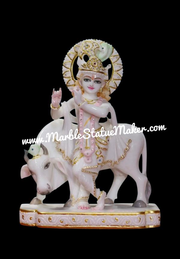 Bring divine love and spiritual elegance into your home with our beautifully handcrafted Marble Radha Krishna Murti. Made from premium quality marble by skilled artisans, this exquisite murti showcases the eternal bond of Radha and Krishna with fine detailing, graceful expressions, and traditional craftsmanship. Perfect for home temples, पूजा rooms, spiritual décor, and gifting purposes, this marble statue adds peace, positivity, and devotion to any space.Our Marble Radha Krishna Murti is available in various sizes, designs, and customized finishes to suit your needs. The smooth marble finish, intricate carvings, and vibrant hand-painted details make it a timeless masterpiece for devotees and art lovers alike.Marble Radha Krishna Murti, Radha Krishna Marble Statue, White Marble Radha Krishna Idol, Handmade Marble Moorti, Hindu God Marble Statue, Krishna Murti for Home Temple, Premium Marble Statue Manufacturer.