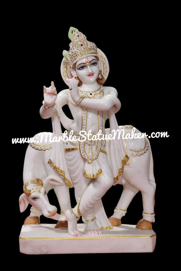 Bring divine love and spiritual elegance into your home with our beautifully handcrafted Marble Radha Krishna Murti. Made from premium quality marble by skilled artisans, this exquisite murti showcases the eternal bond of Radha and Krishna with fine detailing, graceful expressions, and traditional craftsmanship. Perfect for home temples, पूजा rooms, spiritual décor, and gifting purposes, this marble statue adds peace, positivity, and devotion to any space.Our Marble Radha Krishna Murti is available in various sizes, designs, and customized finishes to suit your needs. The smooth marble finish, intricate carvings, and vibrant hand-painted details make it a timeless masterpiece for devotees and art lovers alike.Marble Radha Krishna Murti, Radha Krishna Marble Statue, White Marble Radha Krishna Idol, Handmade Marble Moorti, Hindu God Marble Statue, Krishna Murti for Home Temple, Premium Marble Statue Manufacturer.