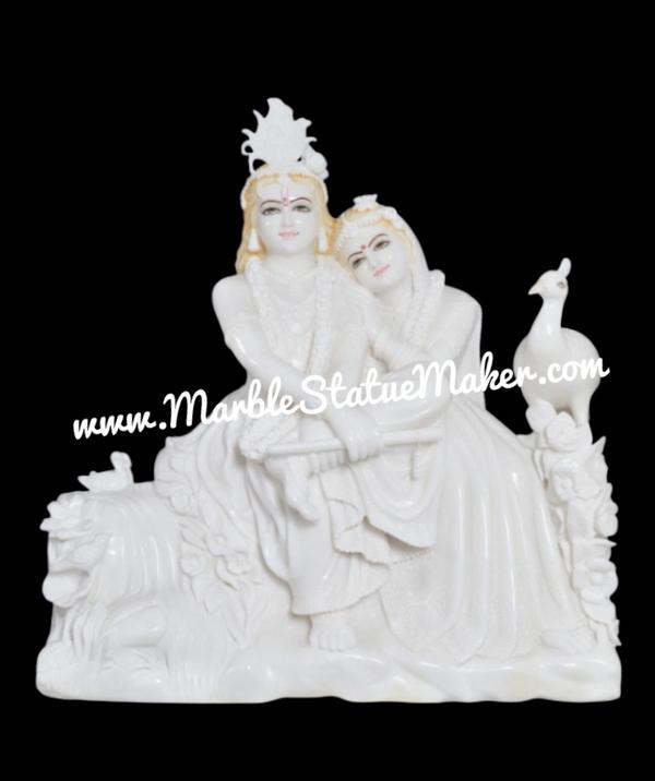 Bring divine love and spiritual elegance into your home with our beautifully handcrafted Marble Radha Krishna Murti. Made from premium quality marble by skilled artisans, this exquisite murti showcases the eternal bond of Radha and Krishna with fine detailing, graceful expressions, and traditional craftsmanship. Perfect for home temples, पूजा rooms, spiritual décor, and gifting purposes, this marble statue adds peace, positivity, and devotion to any space.Our Marble Radha Krishna Murti is available in various sizes, designs, and customized finishes to suit your needs. The smooth marble finish, intricate carvings, and vibrant hand-painted details make it a timeless masterpiece for devotees and art lovers alike.Marble Radha Krishna Murti, Radha Krishna Marble Statue, White Marble Radha Krishna Idol, Handmade Marble Moorti, Hindu God Marble Statue, Krishna Murti for Home Temple, Premium Marble Statue Manufacturer.