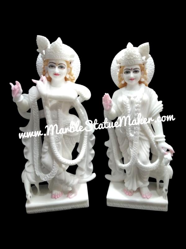 Marble Radha Krishna idol