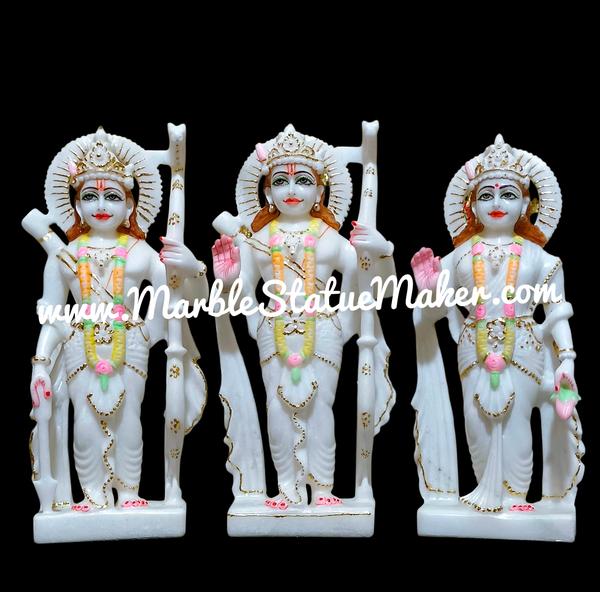 Bring divine grace and spiritual harmony to your home with this beautifully handcrafted Marble Ram Darbar Murti. Featuring भगवान श्री राम, माता सीता, लक्ष्मण जी, and भक्त हनुमान in a traditional darbar form, this marble statue is a symbol of devotion, family values, peace, and righteousness. Expertly carved from premium quality marble by skilled artisans of Jaipur, every detail reflects fine craftsmanship and timeless beauty.Perfect for home temples, पूजा rooms, spiritual décor, gifting, and religious occasions, this Marble Ram Darbar Murti adds a sacred and elegant touch to any space. The smooth finish, vibrant hand-painted details, and durable marble material make it ideal for long-lasting worship and decoration.Enhance your spiritual surroundings with this divine marble masterpiece crafted with devotion and artistic excellence.Marble Ram Darbar Murti, Ram Darbar Marble Statue, Marble Ram Parivar Murti, Handmade Marble God Statue, Religious Marble Idol, Ram Sita Lakshman Hanuman Murti, Marble Moorti Jaipur, Hindu God Marble Statue.