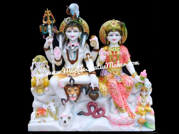 Shiv parivar Marble Murti