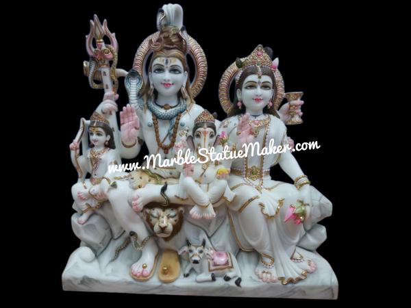 Marble Shiv Parvati Statue