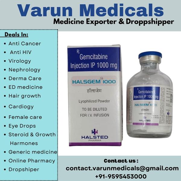 Halsgem 1000 Injection is used in the treatment of non-small cell lung cancer, breast cancer, pancreatic cancer, urinary bladder cancer, and ovarian cancer.Halsgem 1000 Injection is given as an injection by a qualified medical professional. Your doctor will decide what dose is necessary and how often you need to take it. This will depend on what you are being treated for and may change from time to time. You should take it exactly as your doctor has advised. Taking it in the wrong way or taking too much can cause very serious side effects. It may take several weeks or months for you to see or feel the benefits but do not stop taking it unless your doctor tells you to.