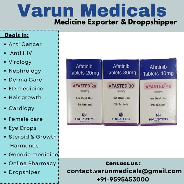 Afasted 20 Tablet is used in the treatment of non-small cell lung cancer. It is used in the treatment of adult patients who have certain mutations of epidermal growth factor receptor (EGFR).Afasted 20 Tablet should be taken on an empty stomach, but try to have it at the same time every day to get the most benefits. Your doctor will decide what dose is necessary and how often you need to take it. This will depend on what you are being treated for and may change from time to time. You should take it exactly as your doctor has advised. Taking it in the wrong way or taking too much can cause very serious side effects. It may take several weeks or months for you to see or feel the benefits but do not stop taking it unless your doctor tells you to.