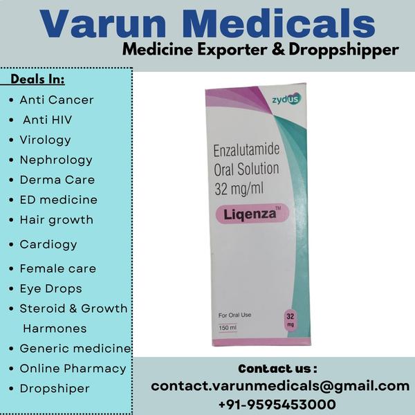 Liqenza Oral Solution is used in the treatment of cancer of the prostate gland. It may be also used to treat other conditions, as determined by the doctor. It works by blocking the effects of male hormones such as testosterone.Liqenza Oral Solution should be taken with or without food, preferably at a fixed time every day. Your doctor will decide what dose is necessary and how often you need to take it. This will depend on what you are being treated for and may change from time to time. You should take it exactly as your doctor has advised. Taking it in the wrong way or taking too much can cause very serious side effects. It may take several weeks or months for you to see or feel the benefits but do not stop taking it unless your doctor tells you to.