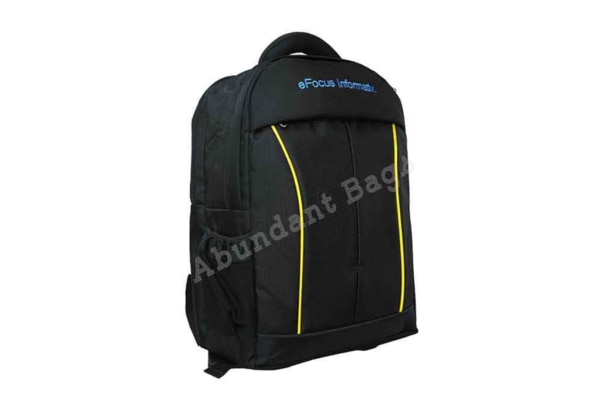 At abundant bags, you will find the best Laptop Bag Manufacturers in Chennai and Backpack Bag Manufacturers in Chennai, Tamil Nadu at competitive prices. In our production, we provide safety cushions and inner lining all over the laptop bags for safety purposes laptops our material is import branded item & it is completely waterproofed by (PVC coating fabric)Usually, our laptop backpack will have 3 main compartments with additional pouches on both sides. With will be comfortable to use & easy to carry for daily usage. Abundant Bags, Laptop Bag Manufacturers In Chennai Distributor & Supplier, Tamilnadu, India.